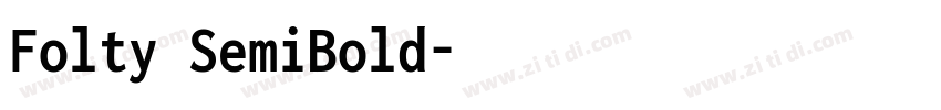 Folty SemiBold字体转换